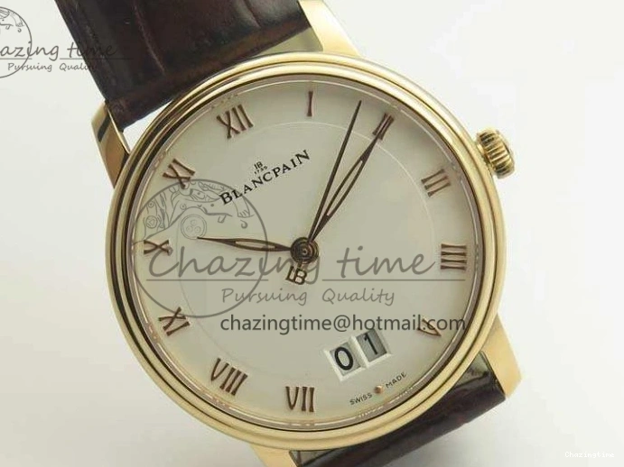 0519 Villeret 6669 RG HG 1:1 Best Edition White Dial On Leather Strap V UrbanStyle 8096